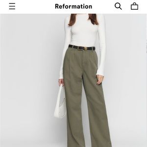 Montauk Pleated High Rise Twill Pants NWT Size 29